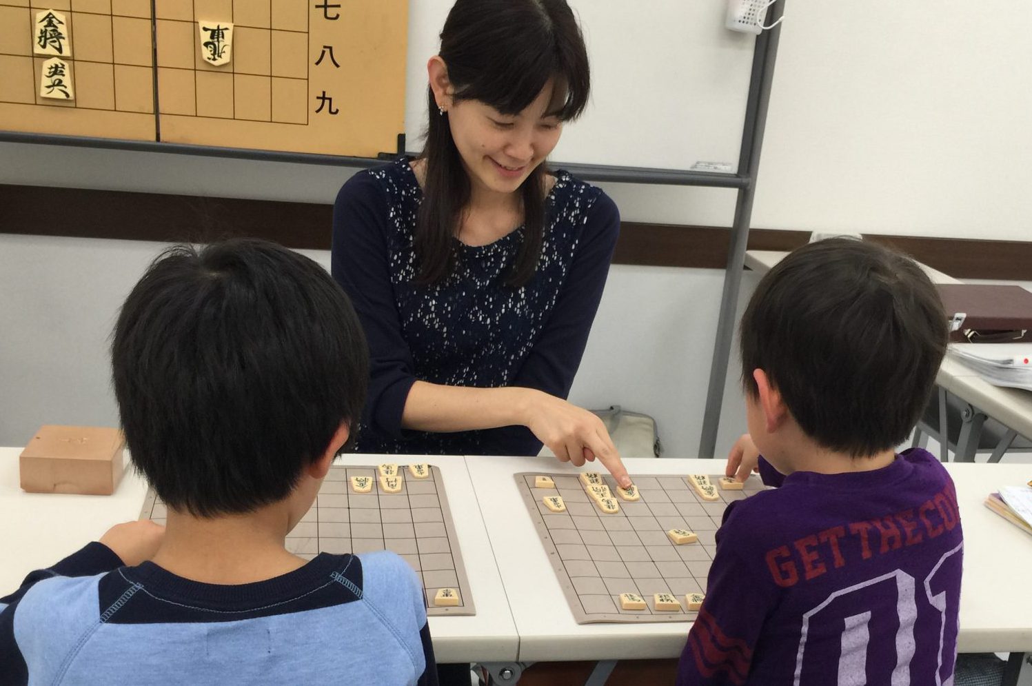 対面式の将棋は将棋教室や道場で